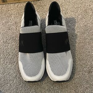 Michael Kors Monochrome Mesh Slip-On Sneakers